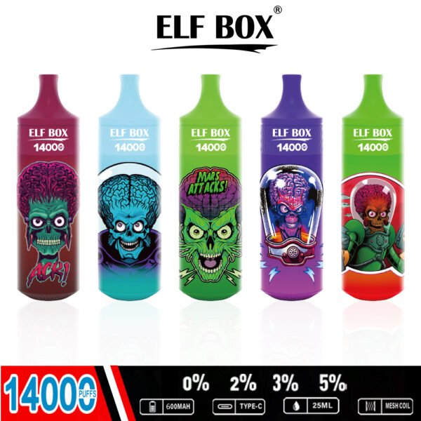 ELF BOX 14000 Puffs 0% 2% 5% Nicotine Rechargeable Disposable Pod