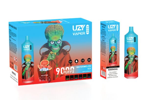 UZY Vaper 9000 Puffs 0% 2% 3% 5% Nicotine Rechargeable Disposable Pod